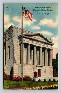 World War Memorial Columbia South Carolina SC Postcard Pendleton Street 100-C - Picture 1 of 2