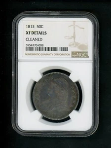 1813 US Capped Bust Half Dollar .50 50c NGC XF Details Cleaned  NICE TYPE COIN - Picture 1 of 4