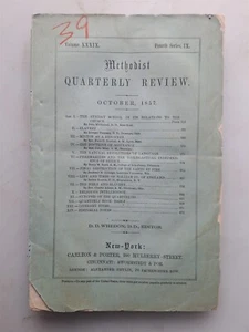 Methodist Quarterly Review - October 1857 with Anti-Slavery Article - Picture 1 of 2