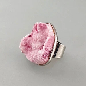 a-9325184-d Ring Rosenquarz silberfarben offene Ringschiene Gr. ab 57 - Bild 1 von 3