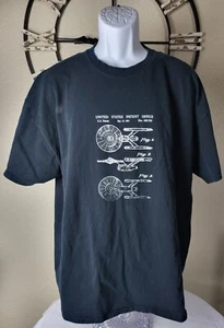 STAR TREK USS ENTERPRISE NCC-1701 PATENT T-SHIRT Schwarz XXL - Bild 1 von 4