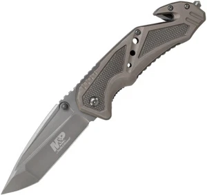 Smith & Wesson M&P Linerlock Gray Aluminum Folding 7Cr17MoV Pocket Knife MP11G - Picture 1 of 1