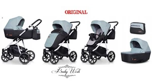 RIKO SWIFT NATURAL pram 2in1 , CARRYCOT + PUSHCHAIR , FREE EXTRAS ! UK RETURN - Picture 1 of 27