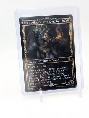 MTG - Ob Nixilis Captive Kingpin - HALO FOIL Mythic #220 - MOM: The Aftermath NM - Image 1 of 2