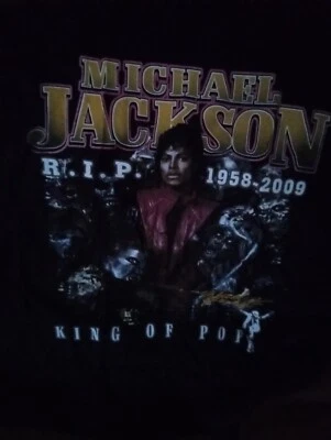 Camisa Michael Jackson Thriller 2009 Rey del Pop Adulto Unisex XL RIP 1958-2009 Foto 1 de 3