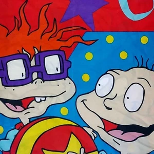 Vintage 1997 Rugrats Kissenbezug 19 x 29 Chuckie und Tommy, Angelica und Spike - Bild 1 von 4