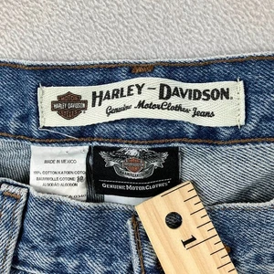 Harley Davidson Jeans Mens 32x30 Blue Denim Motorcycle Riding Pants HD Biker VTG - Picture 1 of 12