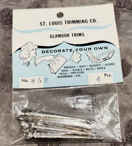 Vintage St. Louis Trimming Co. Glamour Trim #852 4 Pieces New Old Stock - Picture 1 of 3