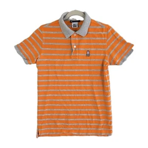 Psycho Bunny Men's Size 4 (Fits Size 2 XXS) Pima Cotton Knit Striped Polo Shirt - Picture 1 of 14