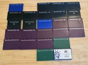Bulk Lot of U.S. Proof Sets  (1971, 1973-1994, 1998-1999) 25 Sets Total - Picture 1 of 24