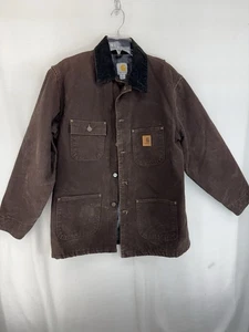 Carhartt Men M Blanket Lined Canvas Chore Coat Jacket C02DKB - Picture 1 of 12