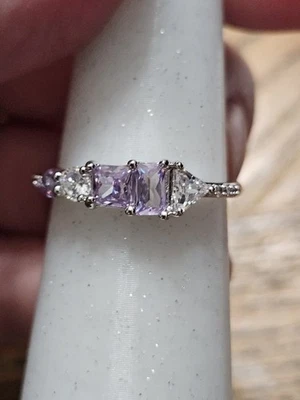 Anillo Bomb Party Talla 10 Recorders Of You Topacio Lavanda Circonita Chapado en Rodio RBP5950 Foto 1 de 4