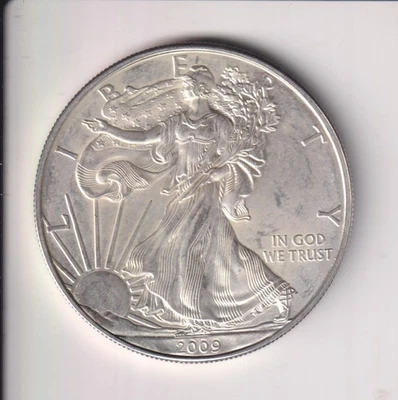 2009 AMERICAN SILVER EAGLE $1 DOLLAR 1 OZ .999 SILVER COIN UNITED STATE MINT - Image 1 of 2