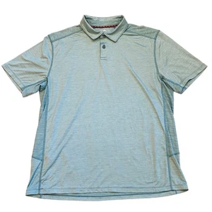 Tommy Bahama Camicia Uomo Grande Blu Polo Performance Golf Manica Corta Elasticizzata - Foto 1 di 8