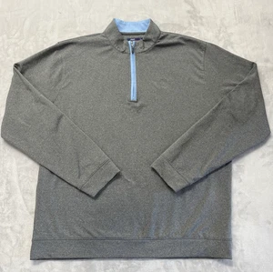 Johnnie-O Pullover Men Extra Large Gray 1/4 Zip Freeborne Performance UPF 50 - Picture 1 of 16