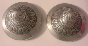 Pewter Tops For Glass Jars. Set Of 2 - Picture 1 of 3