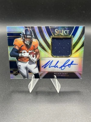 2019 Panini Select Football Noah Fant Rookie Patch Auto Silver SSP #'d 05/25 - Image 1 of 2