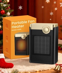 Termoventilatore Basso Consumo, Stufetta Elettrica Portatile Da 1500W, in Cerami - Foto 1 di 12