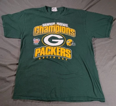 VTG 1997 Green Bay Packers Mens XL Green XXXI Super Bowl Champs Short Sleeve Lee - Image 1 of 4