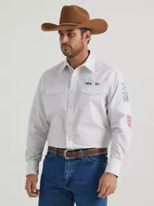 WRANGLER TEAM LOGO WHITE MEXICAN FLAG - Picture 1 of 2