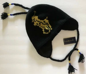 Polo Ralph Lauren Erwachsene NEU $ 75 großes Pony schwarz gelb Lammwolle Skimütze UNISEX - Bild 1 von 7