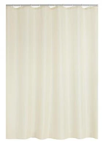 RIDDER Duschvorhang Textil Uni beige 180x200 cm Duschvorhang, Vorhang, Duschvorh - Bild 1 von 6