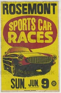 1960's Volvo P 1800 Batwing Race Vintage Advertising Poster 11x17 Chicago - Picture 1 of 1