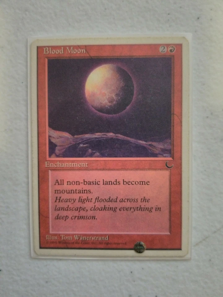 Magic the Gathering Card - Rare - Blood Moon - Excellent Condition - Image 1 of 1