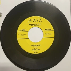 The Young Lads 1956 DOO WOP 45 Moonlight / I'm In Love NEIL REPRO MINT - Picture 1 of 2
