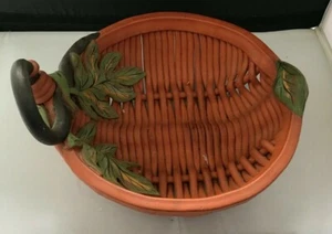 CESTA DE ACCIÓN DE GRACIAS DE COLECCIÓN CERÁMICA HECHA A MANO ARCILLA - Imagen 1 de 2