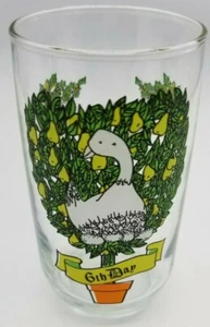 Anchor Hocking 6th day of Christmas Glass Tumbler Free Shipping! - Picture 1 of 9