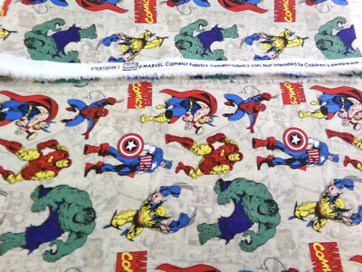 Fondo tostado de tela de superhéroe Marvel. Aprox. 35x44. Precortado de fábrica. J25-53 Foto 1 de 4