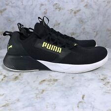 Puma Retaliate Mens Sz 14 Running Shoes Black Green Athletic Trainer Sneakers