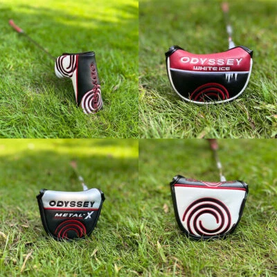Funda de cuero para cabeza de mazo con cubierta de putter para palos de golf ODYSSEY