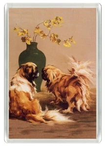 PEKINGESE HUNDE CHARMANTER HUND KUNSTDRUCK ACRYL NEUHEIT KÜHLSCHRANKMAGNET GESCHENK - Bild 1 von 1