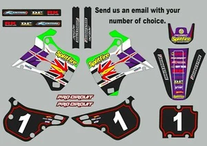 Graphic Kit for 1990-1991 Kawasaki KX125 250 KX250 125 Decals logo sticker - Picture 1 of 3
