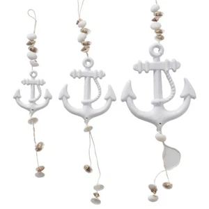 Juego de 3 Colgantes De Metal Anclaje Blanco Hierro Móvil n211 Decoración 18 a 54cm - Imagen 1 de 1