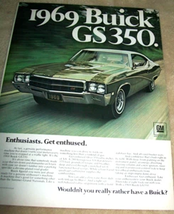 1969 Buick Stage 1 GS400 GS 400 mid-size mag car ad -"No wonder..." - Picture 1 of 1