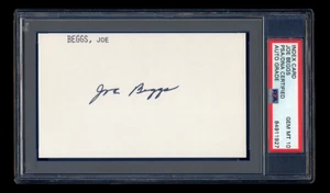 JOE BEGGS SIGNED INDEX CARD PSA/DNA AUTO 1940 CINCINNATI REDS WSC GEM MINT 10 - Picture 1 of 2