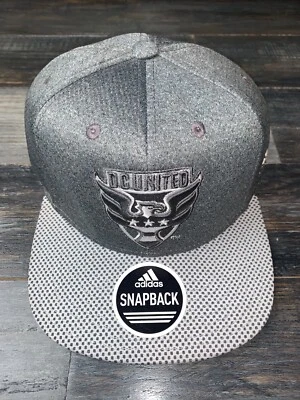 Para hombres Adidas D.C. United Gris Ala Plana MLS Fútbol Snapback Sombrero Nuevo con Etiquetas Foto 1 de 4
