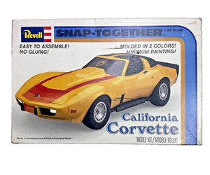Vtg 1980 Revell 1/25 Model Kit 1:25 California Corvette Snap Together 6213 Vette - Picture 1 of 18
