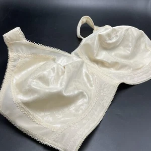 Playtex 18-Hour Bra 40DD Cream Color Wide Strap Wireless Satin 4693 - Picture 1 of 8
