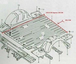 Rear Floor Panel Suzuki Samurai SJ413 SJ410 Sierra Gypsy Jimny - Picture 1 of 3