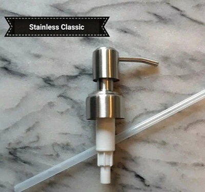Pump Replacement Soap Dispenser  Wine /  liquor / Bottle / Mason Jar - Stainless - Image 1 of 4