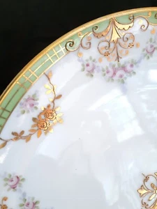 Antique Nippon Japanese Hand Decorated & Gilded Porcelain plate, 10 inches - Picture 1 of 7