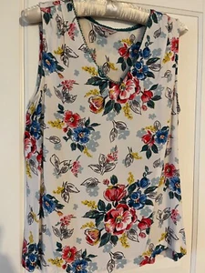 Cath kidston floral v neck sleeveless top size 12 - Picture 1 of 5