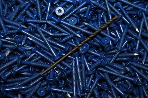 (1,500) T30 Torx Flat Head 1/4 x 2-1/4 Concrete Screws Tapcons + 3 Bits BULK - Picture 1 of 1