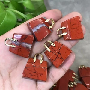 5 piezas Bolsa de jaspe rojo natural cuarzo cristal calavera tallada reiki gema curativa 1" - Imagen 1 de 12