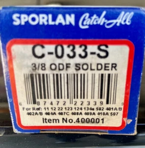 Sporlan C-033-S 400001 3/8" ODF Solder - Picture 1 of 1