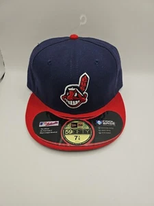 Cleveland Indians 2015 On-Field Authentic Cap New Era Size 7 1/8 Fitted hat. - Picture 1 of 5